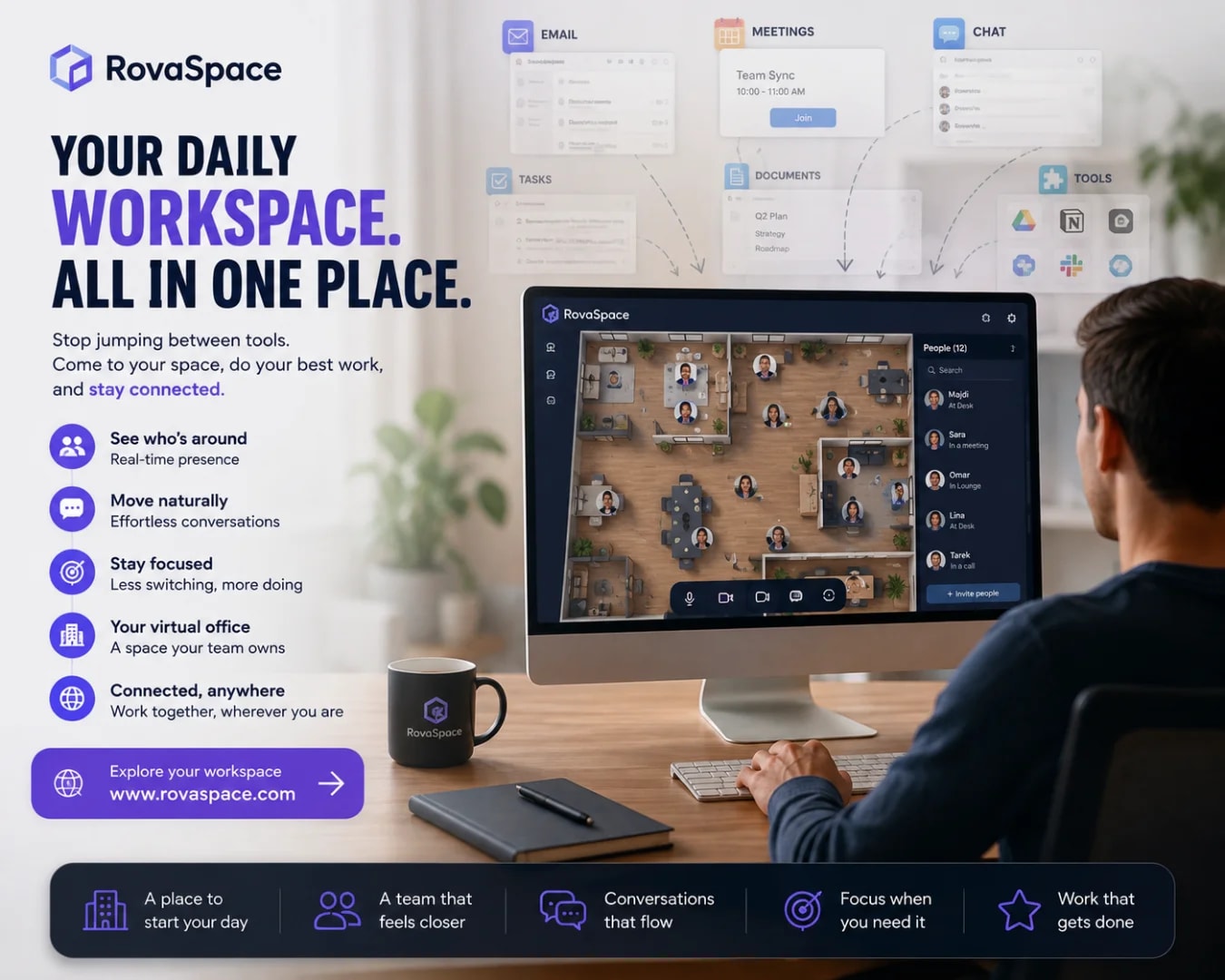 Your remote workspace shouldn’t disappear when the meeting ends.